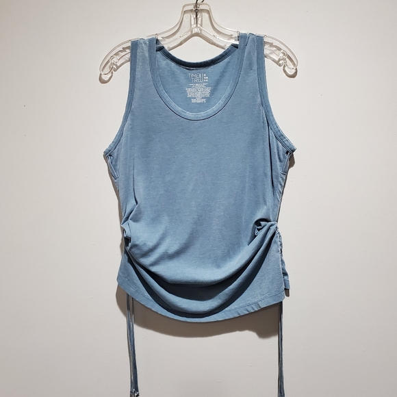 Time And Tru Blue Sleeveless Tank Top Size S - Picture 3 of 6